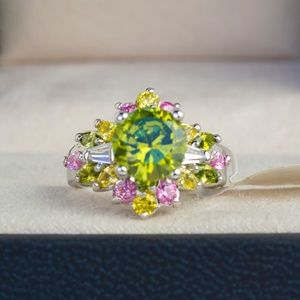 Fragrant Jewels Blooming Bouquet Green Pink Gem